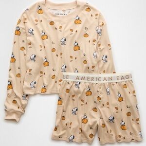 American Eagle(AE) Peanuts Pumpkin Pajamas